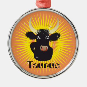 Ornamento De Metal Taurus abril 21 to May 20 alfaia