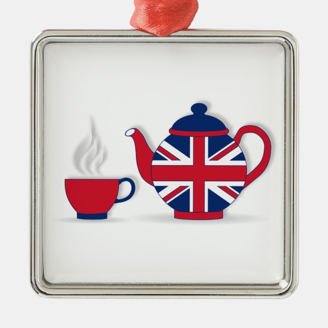 Ornamento De Metal Tea Party (Frente)