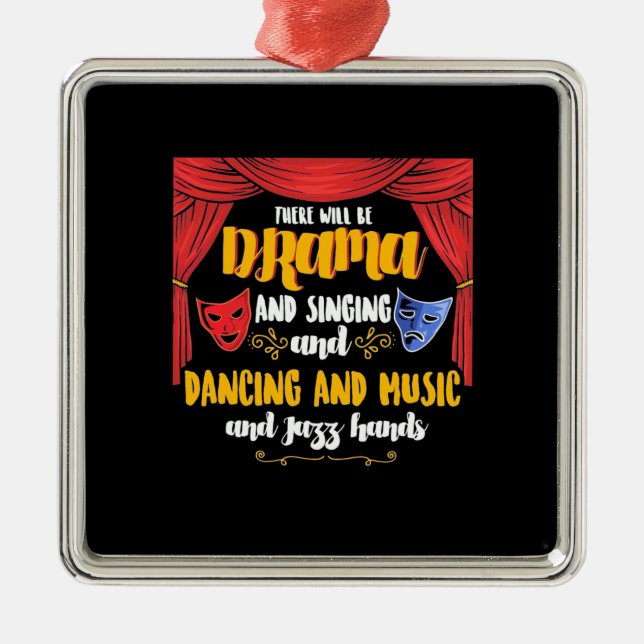 Ornamento De Metal Teatro Haverá Drama (Frente)