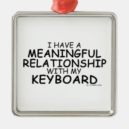 Ornamento De Metal Teclado Relacionamento Significativo