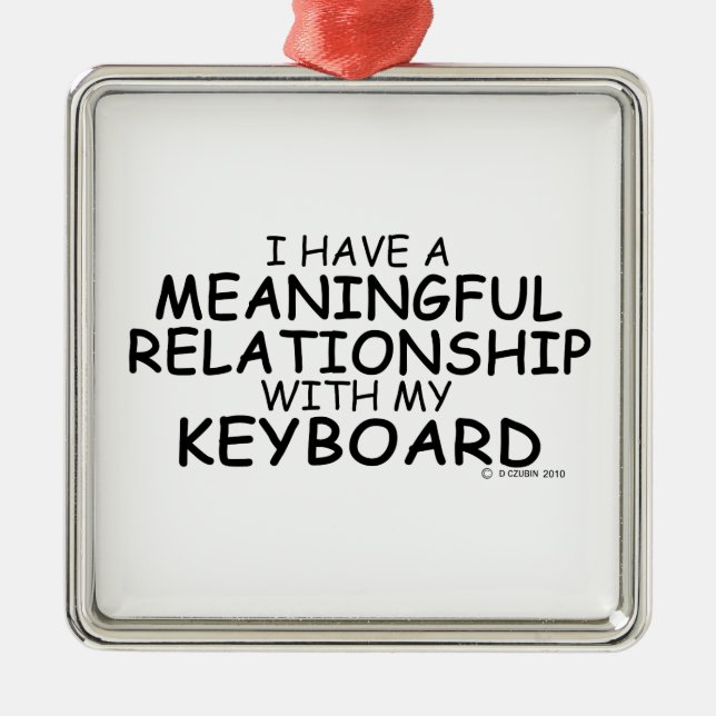 Ornamento De Metal Teclado Relacionamento Significativo (Frente)