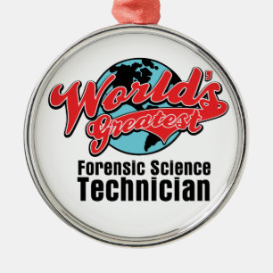 Ornamento De Metal Técnico da ciência forense dos mundos o grande