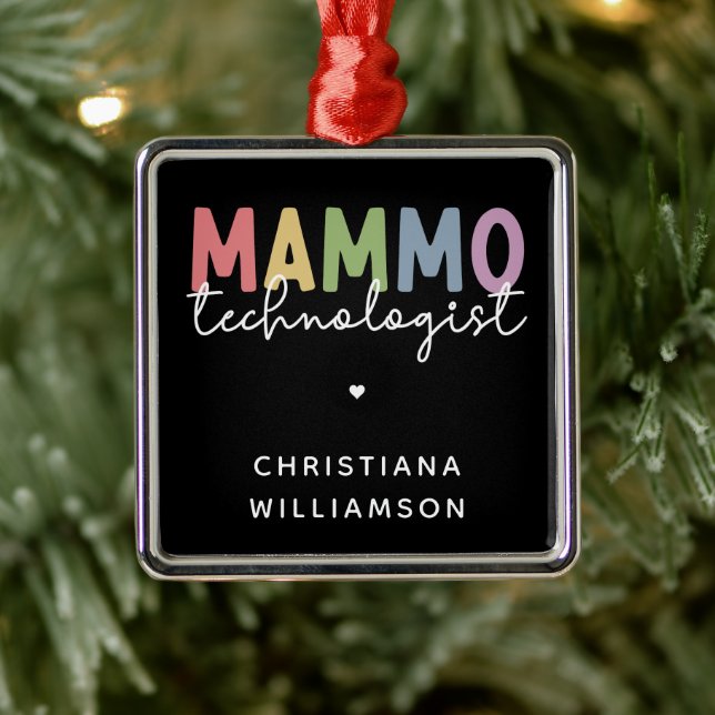 Ornamento De Metal Tecnologia de Mammografia Personalizada Tech (Árvore)