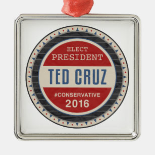 Ornamento De Metal Ted Cruz 2016