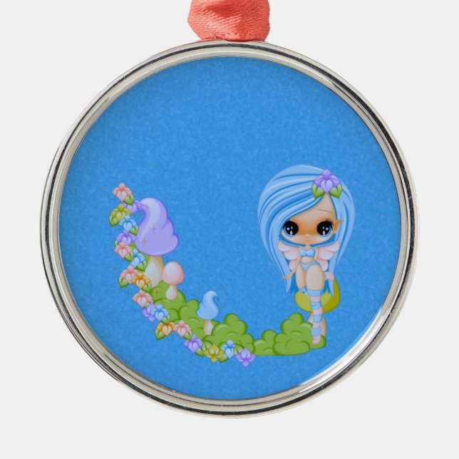 Ornamento De Metal Teensy Fae Cute Faery (Frente)