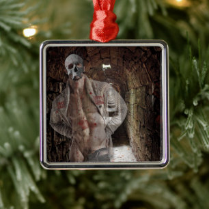 Ornamento De Metal Tela fantasma muscular de SlipperyJoe iluminada ma