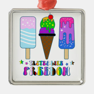 Ornamento De Metal Tem Gosto de Liberdade - Igualdade LGBTQ+