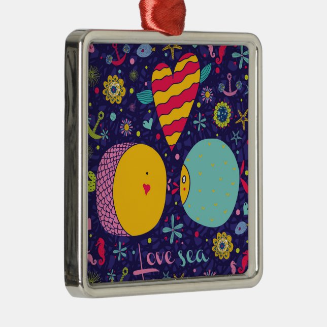 Ornamento De Metal Tema Marinho Anchor Peixe Starfish Seacavalo (Direito )