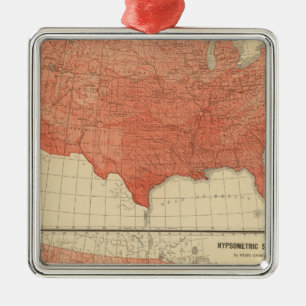 Ornamento De Metal Temperatura de anuário médio, esboço hipsométr