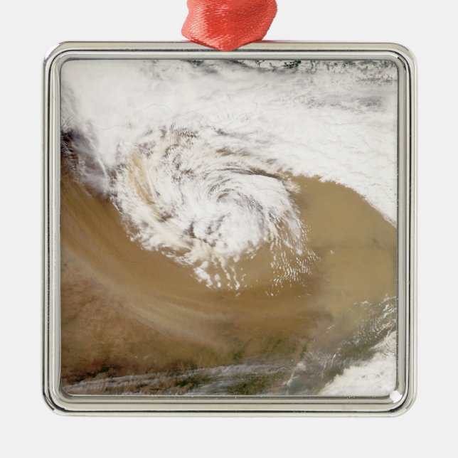 Ornamento De Metal Tempestade de poeira na China norte 2 (Frente)