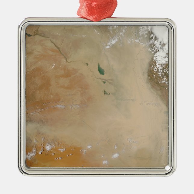 Ornamento De Metal Tempestade de poeira no Médio Oriente (Frente)