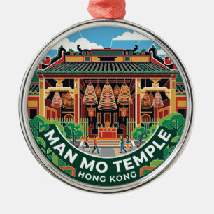 Ornamento De Metal Templo Man Mo Hong Kong