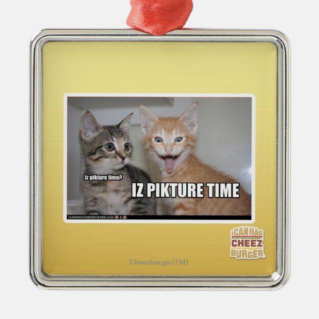 Ornamento De Metal tempo do pikture do iz (Frente)