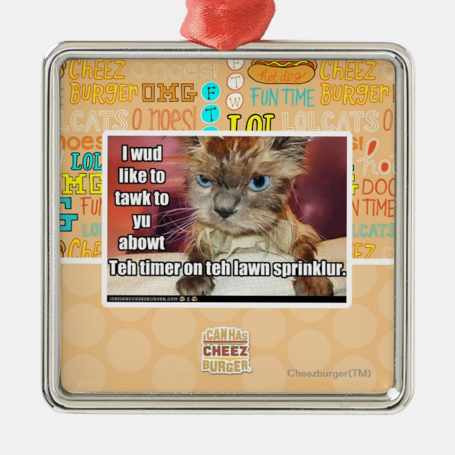 Ornamento De Metal Temporizador de Sprinklur do gramado (Frente)