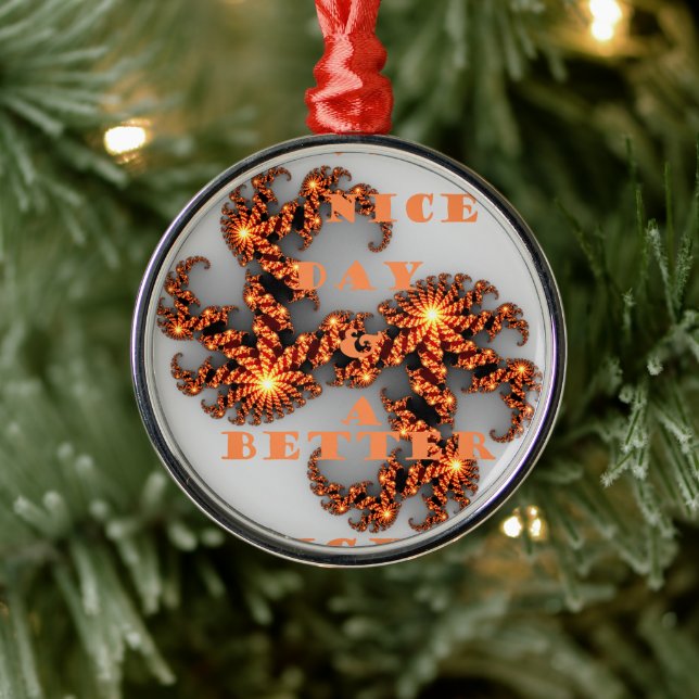 Ornamento De Metal Tenha um dia agradável e uma noite melhor (Árvore)