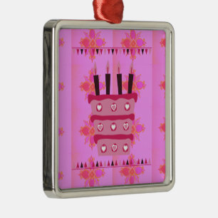 Ornamento De Metal Tenha um feliz aniversário maravilhoso e adorável