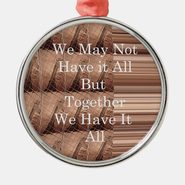 Ornamento De Metal Tenham todas as Giraffe Safari Hakuna Matata tão t (Frente)