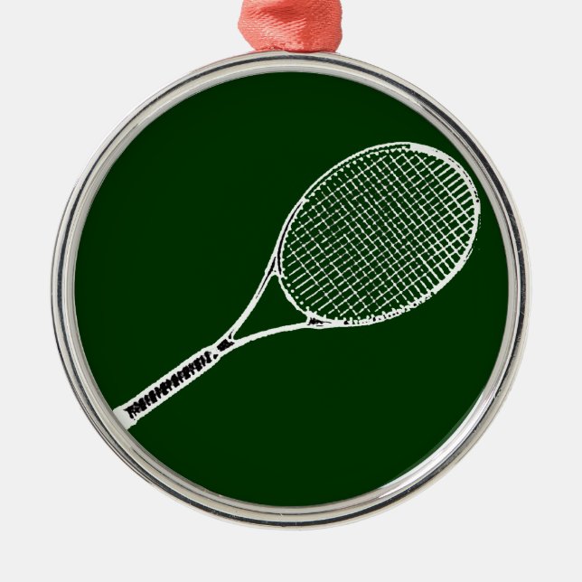 Ornamento De Metal tênis racquet (Frente)
