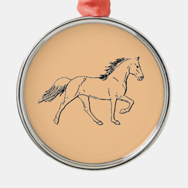 Ornamento De Metal Tennessee Walking Horse (Frente)