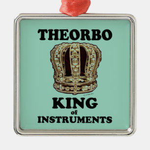 Ornamento De Metal Teorbo Rei dos Instrumentos