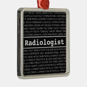 Ornamento De Metal Terminologia Médica de Radiologista Natal