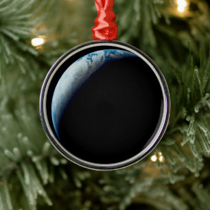 Ornamento De Metal Terra Crescente Tirada Da Missão Apollo 4. 2