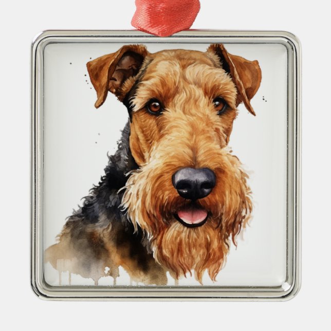 ORNAMENTO DE METAL TERREIRO AÉREO DE ÁGUA PRETA E TAN (Frente)