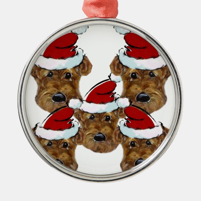 ORNAMENTO DE METAL TERRIER AIREDALE (Frente)