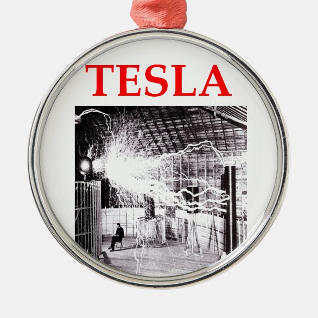Ornamento De Metal tesla (Frente)