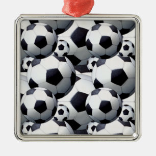 Ornamento De Metal Teste padrão da bola de futebol