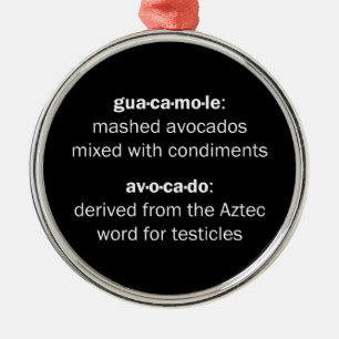 Ornamento De Metal Testículos do Guacamole