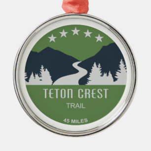 Ornamento De Metal Teton Crest Trail