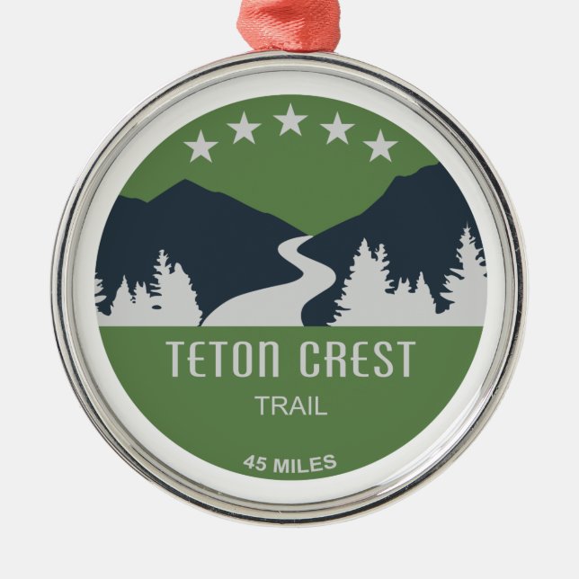 Ornamento De Metal Teton Crest Trail (Frente)