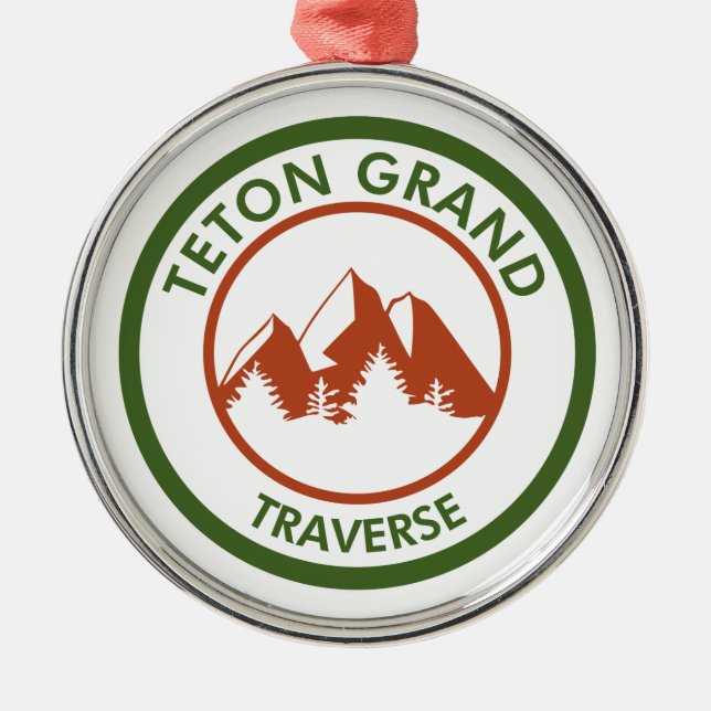Ornamento De Metal Teton Grand Traverse (Frente)
