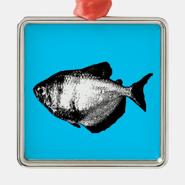 Ornamento De Metal Tetra de saia-preta (Frente)