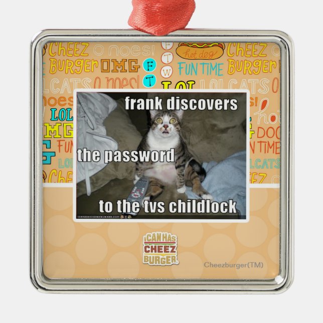 Ornamento De Metal Tevê Childlock (Frente)