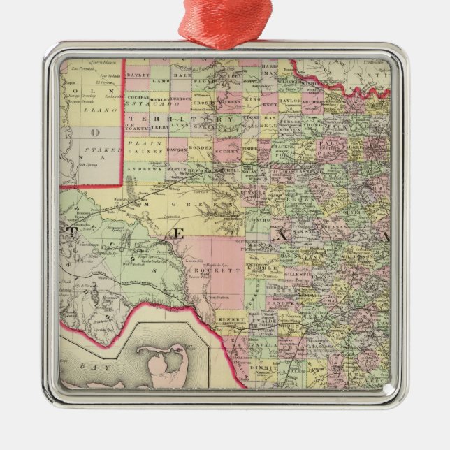 Ornamento De Metal Texas 7 (Frente)