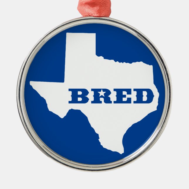 Ornamento De Metal Texas Bred (Frente)