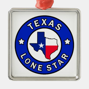 Ornamento De Metal Texas Lone Star