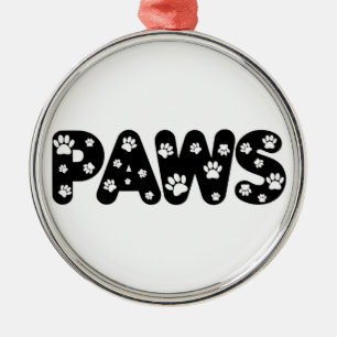 Ornamento De Metal Texto Personalizado de Páginas de Cães