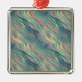 Ornamento De Metal Textura Wavy Iris Azul