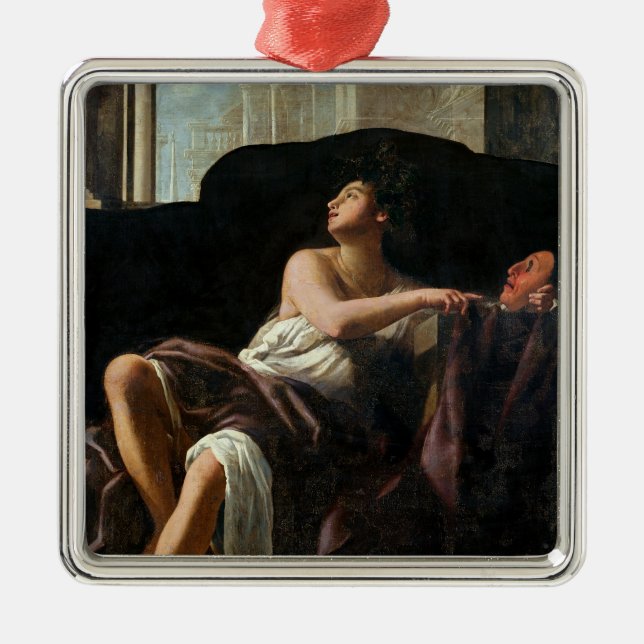 Ornamento De Metal Thalia, musa da comédia (Frente)