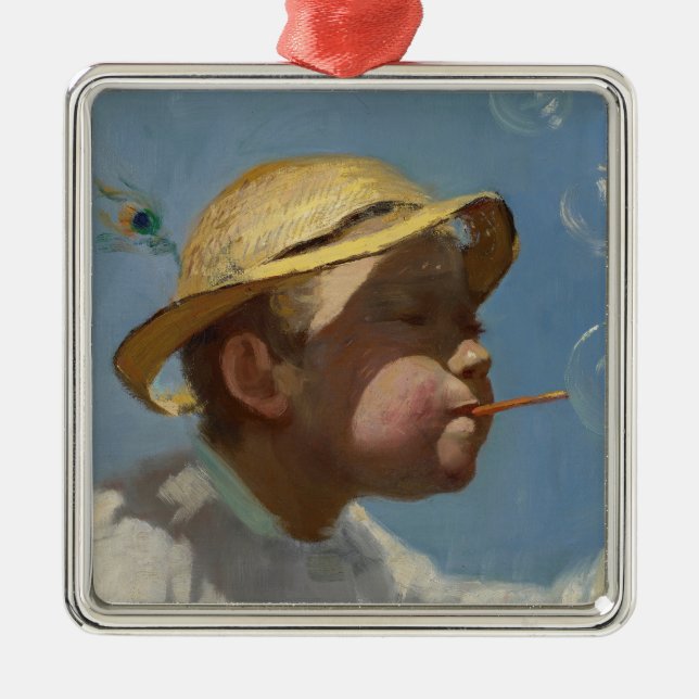 Ornamento De Metal The Bubble Boy (por Paul Peel) (Frente)