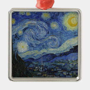 Ornamento De Metal The Starry Night (Vincent van Gogh) (Famosa Arte)