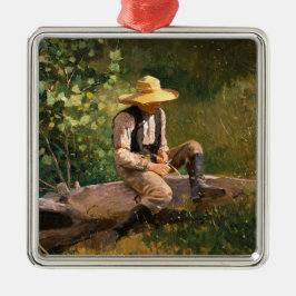 Ornamento De Metal The Whittling Boy (por Winslow Homer)
