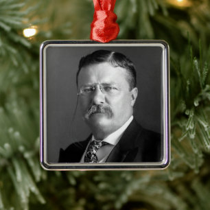 Ornamento De Metal Theodore Roosevelt Presidente Ursinho Republicano