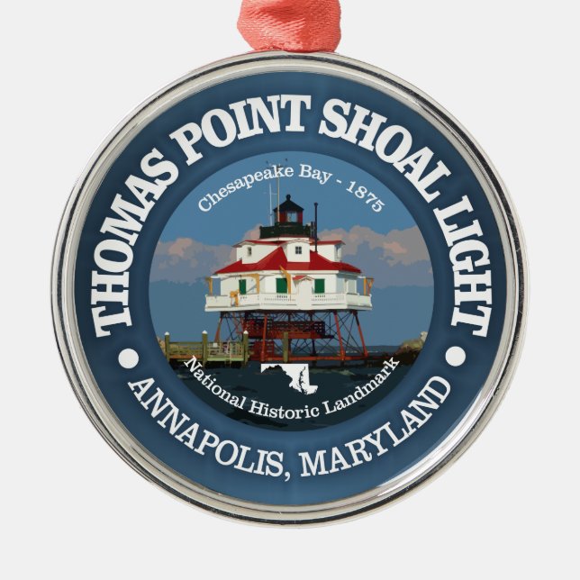 Ornamento De Metal Thomas Point Shoal Light (Frente)