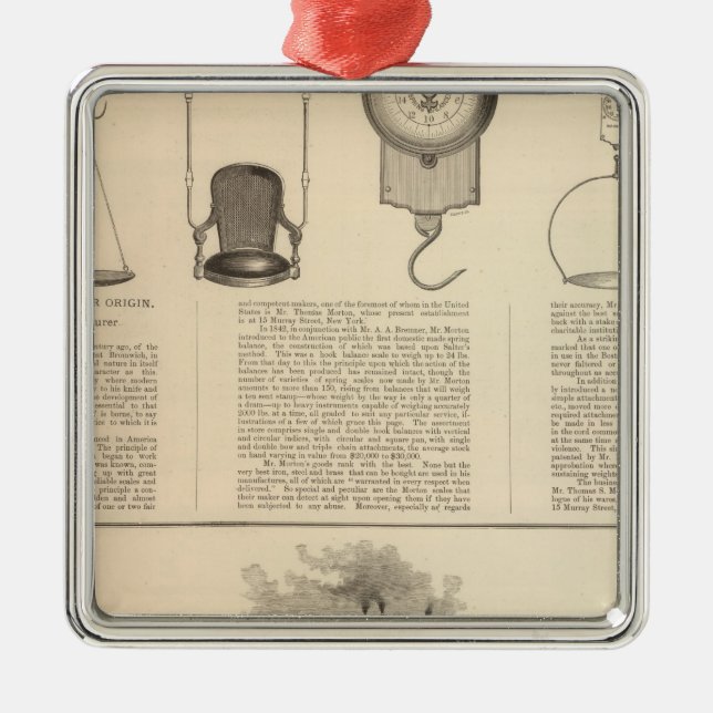 Ornamento De Metal Thomas S Morton, Fabricante Morris (Frente)