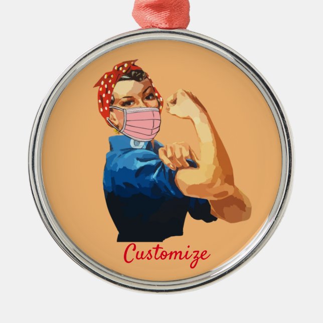 Ornamento De Metal Thunder_Cove de Empoderamento Mascarado para Mulhe (Frente)