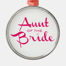 Ornamento De Metal Tia do Script Retroativo da Noiva